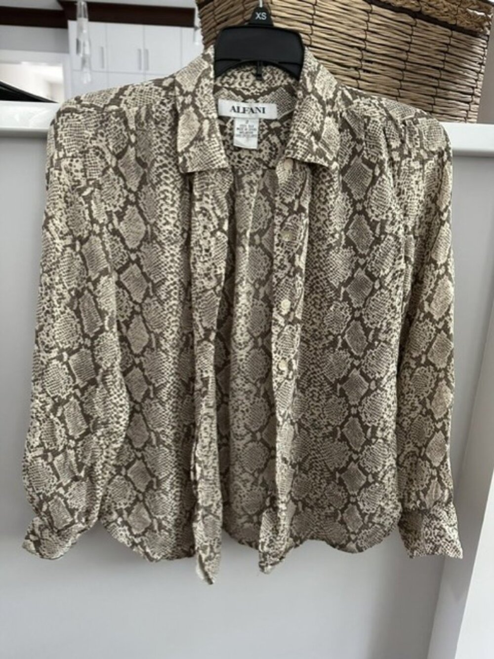 Silk Leopard Print Blouse XS